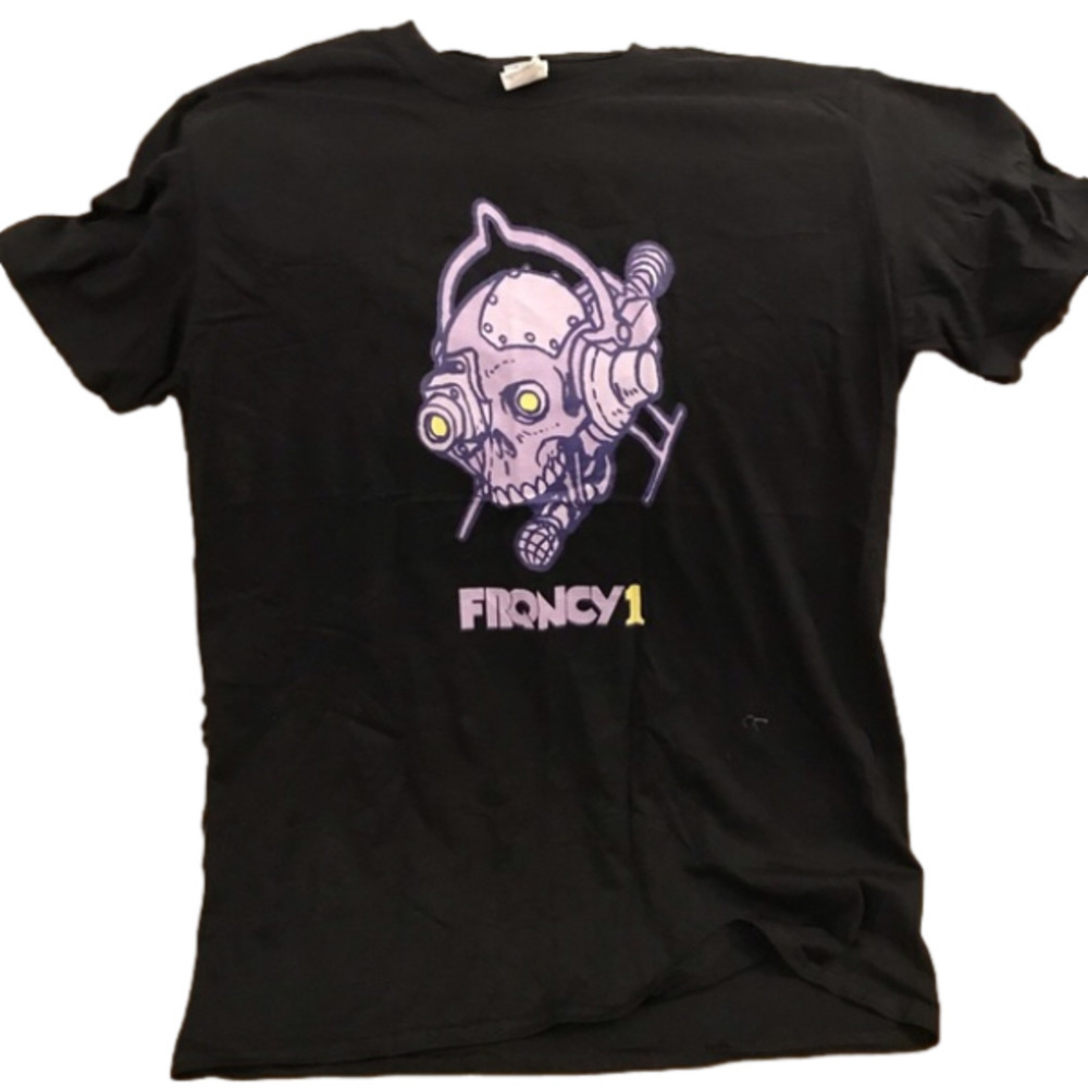 ANGLERFISH T-shirt. Black and purple.  Size M.